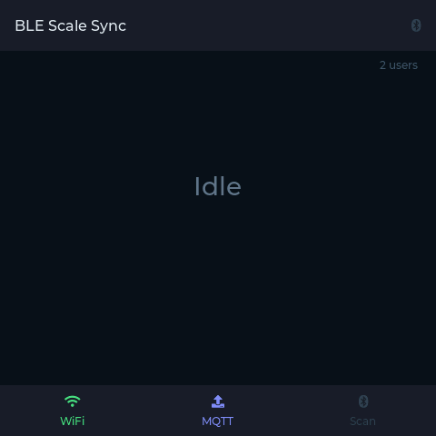 Guition 4848 display showing scan status and user results
